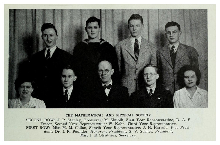 Group photo including DAS Fraser, founding department chair