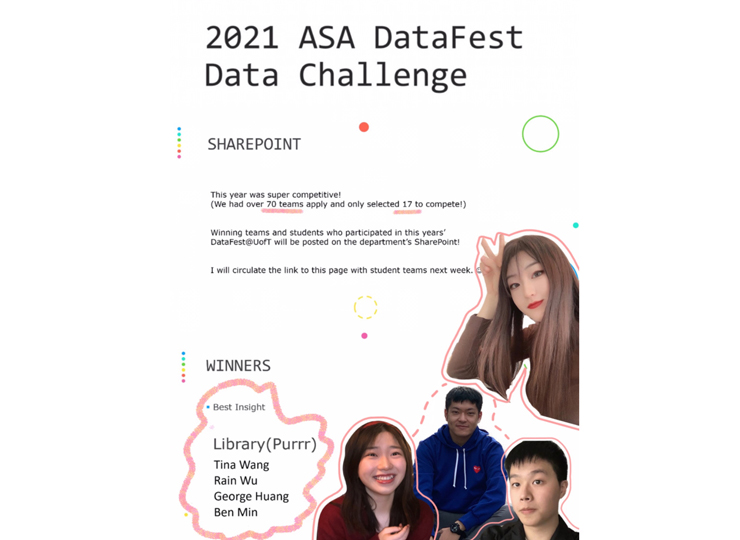 Image of presentation cover for one of the DataFest student teams